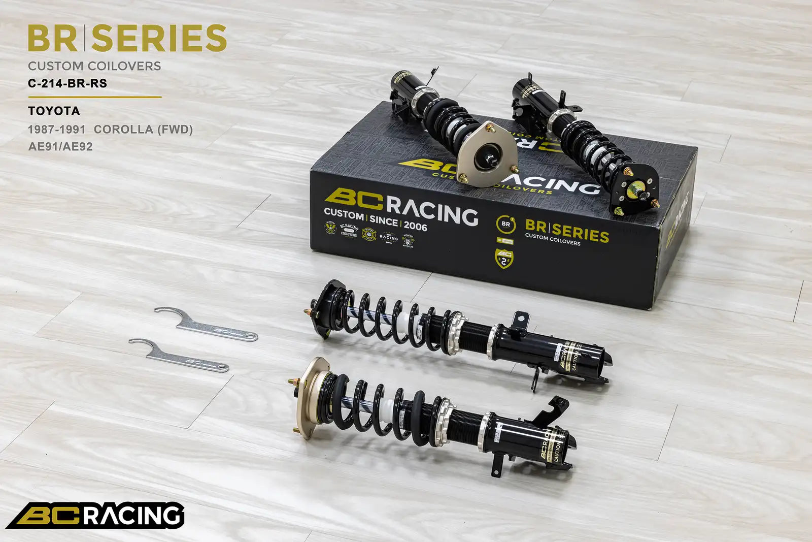 BC Racing BR Series Coilovers – Toyota Corolla (AE91, AE92) 1987-1991
