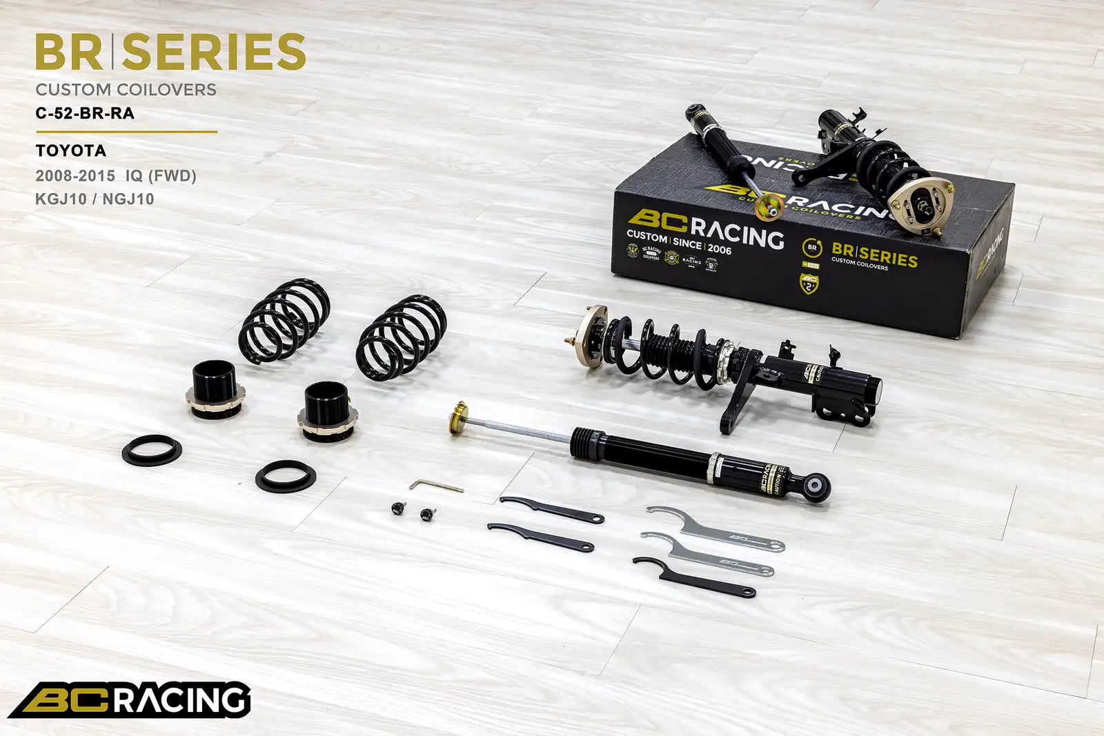 BC Racing BR Series Coilovers – Toyota iQ (KGJ10, NGJ10) 2008-2015