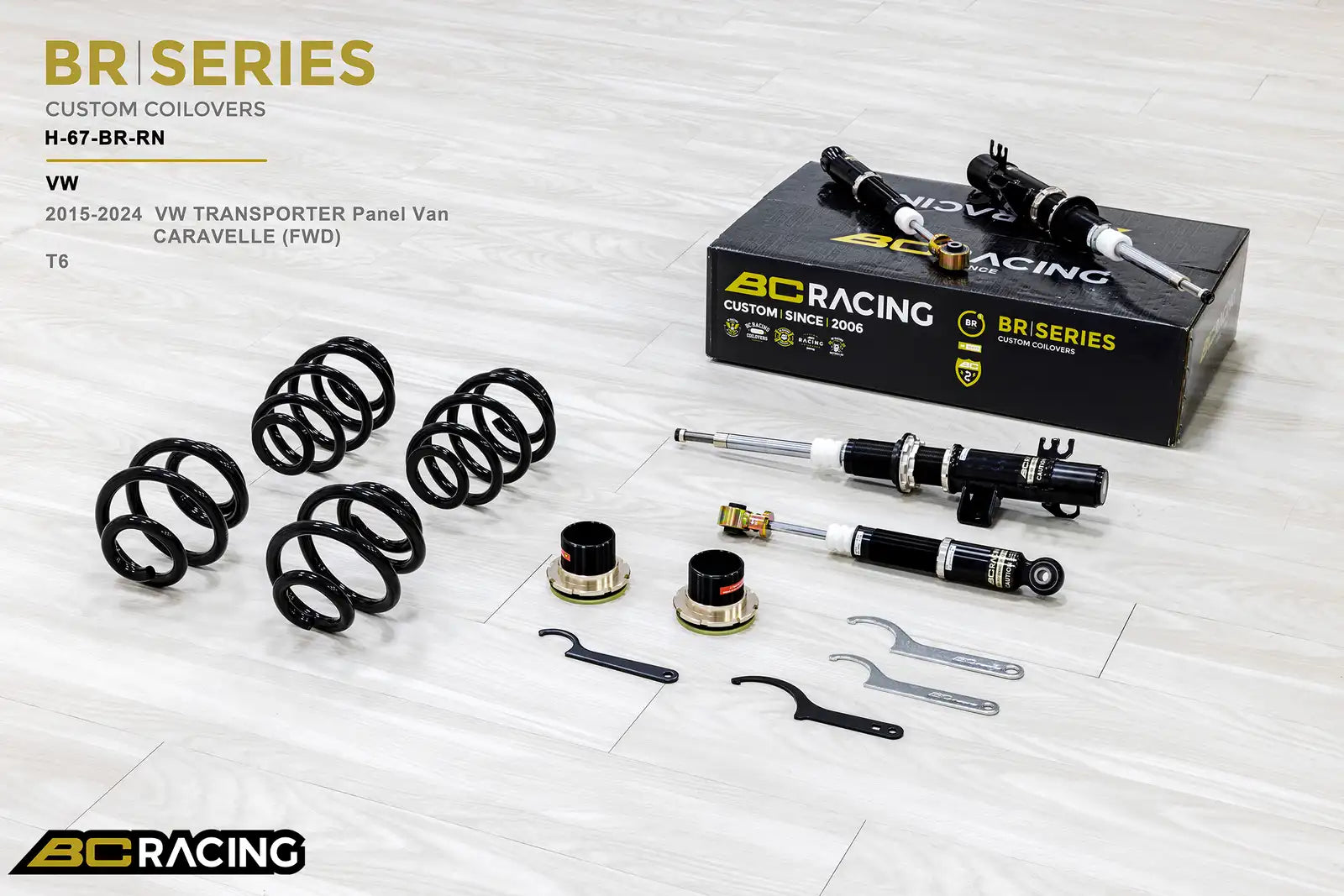 BC Racing BR Series Coilovers – Volkswagen Transporter Panel Van (T6, LWB) 2015-2024