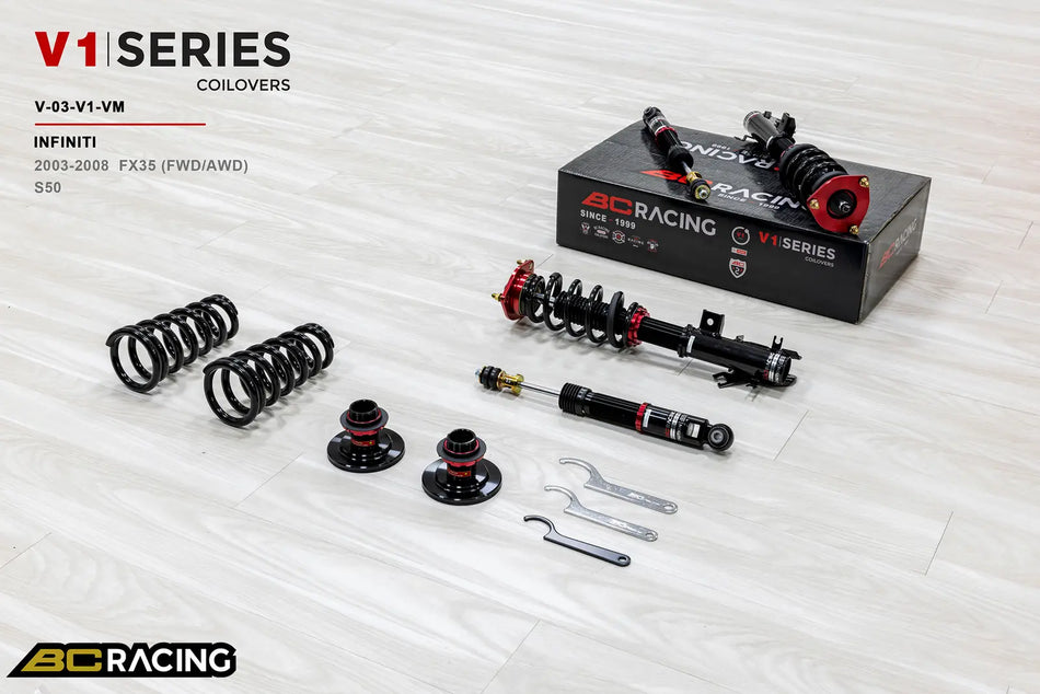 BC Racing V1 Series Coilovers – Infiniti FX35 (S50) 2003-2008
