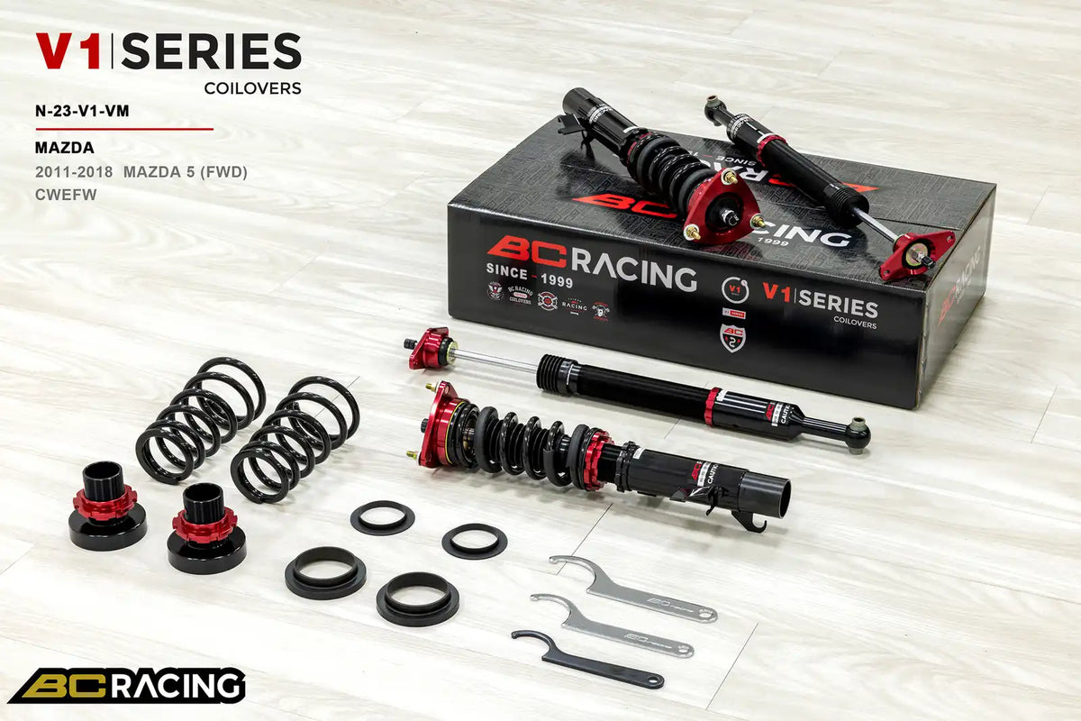 BC Racing V1 Series Coilovers – Mazda 5 Cwefw (All) 2011-2018
