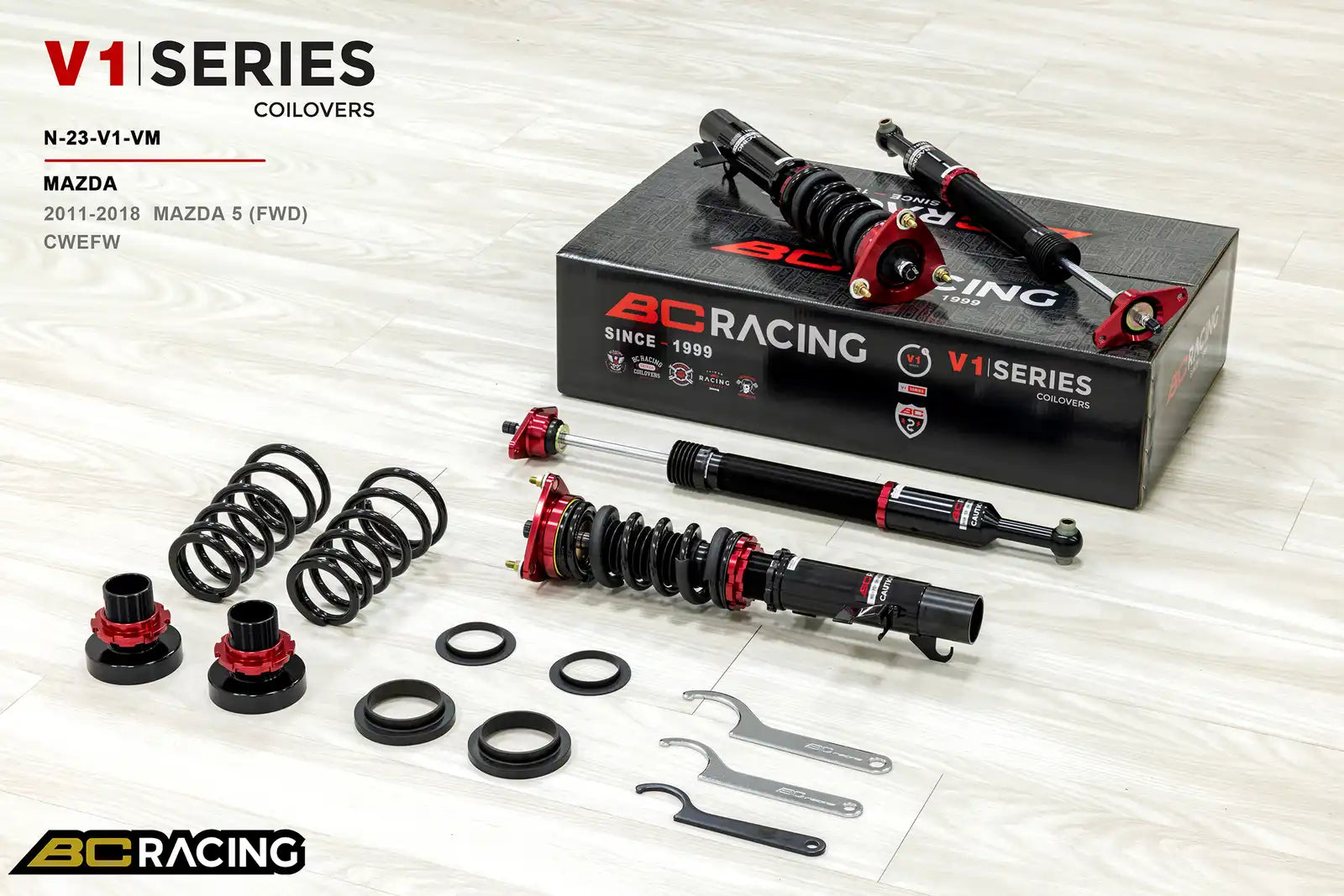 BC Racing V1 Series Coilovers – Mazda 5 Cwefw (All) 2011-2018