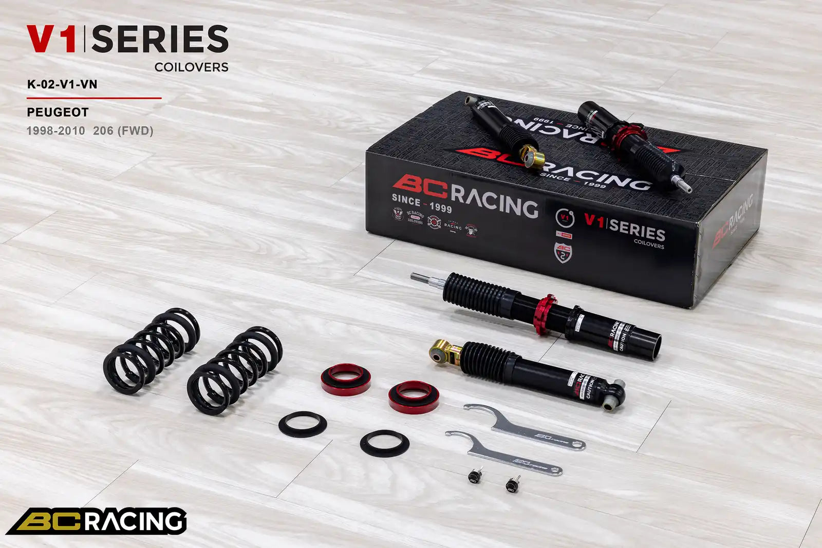 BC Racing V1 Series Coilovers – Peugeot 206 (All) 1998-2010