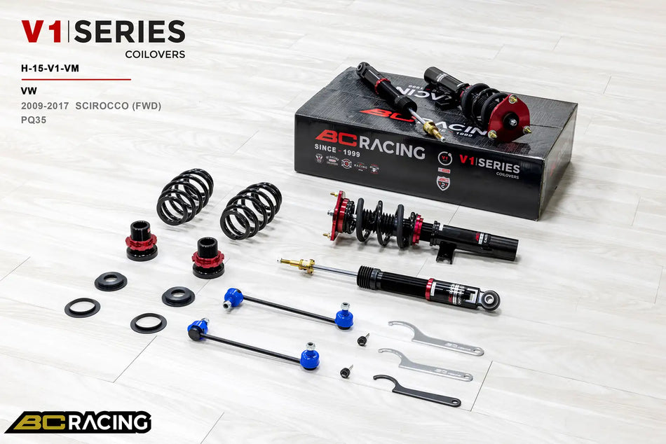 BC Racing V1 Series Coilovers – Volkswagen Scirocco (MK3, PQ35) 2008-2015