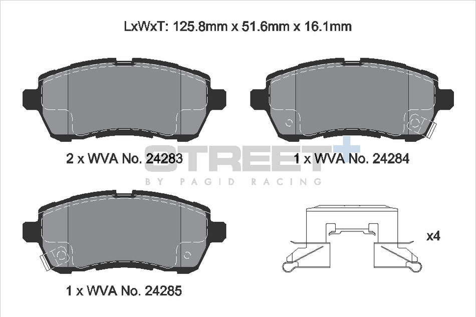 PAGID STREET+ Front Axle Set for CHANA OUSHANG / A600 1.5 12/15