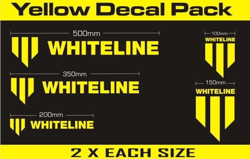 Whiteline Performance Whiteline Performance Decal Kits - Yellow for MERCHANDISE DECALS