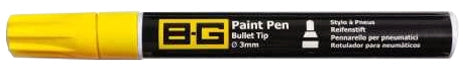 B-G Racing Paint Pen - Bullet Tip Ø3mm - 6ml - Yellow