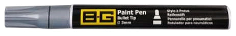 B-G Racing Paint Pen - Bullet Tip Ø3mm - 6ml - Silver