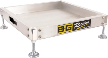 B-G Racing Scale Pad Aluminium Levelling Trays With Steel Feet (Set Of 4)