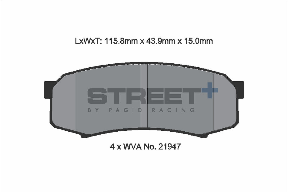 PAGID STREET+ Rear Axle Set for BAW RUILING 2.4 All-wheel Drive 11/12