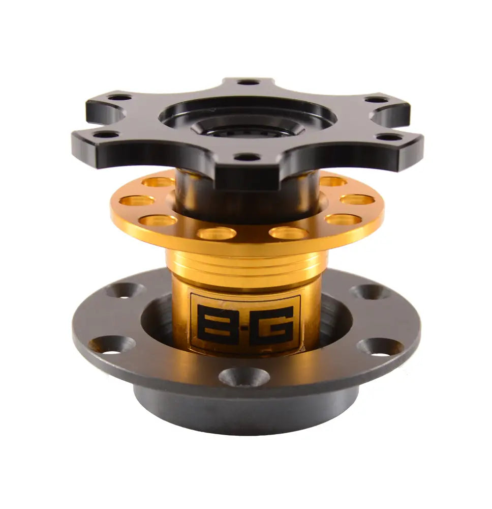 B-G Racing Steering Wheel Racing Quick Release Bolt On 6x70mm Pcd (With Screws)