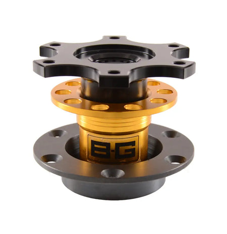 B-G Racing Steering Wheel Racing Quick Release Bolt On 6x70mm Pcd (With Screws)