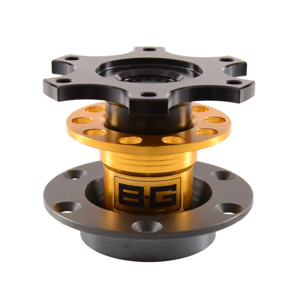 B-G Racing Steering Wheel Racing Quick Release Bolt On 6x70mm Pcd (With Screws)