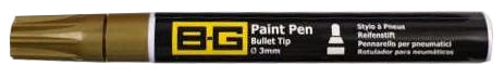 B-G Racing Paint Pen - Bullet Tip Ø3mm - 6ml - Gold