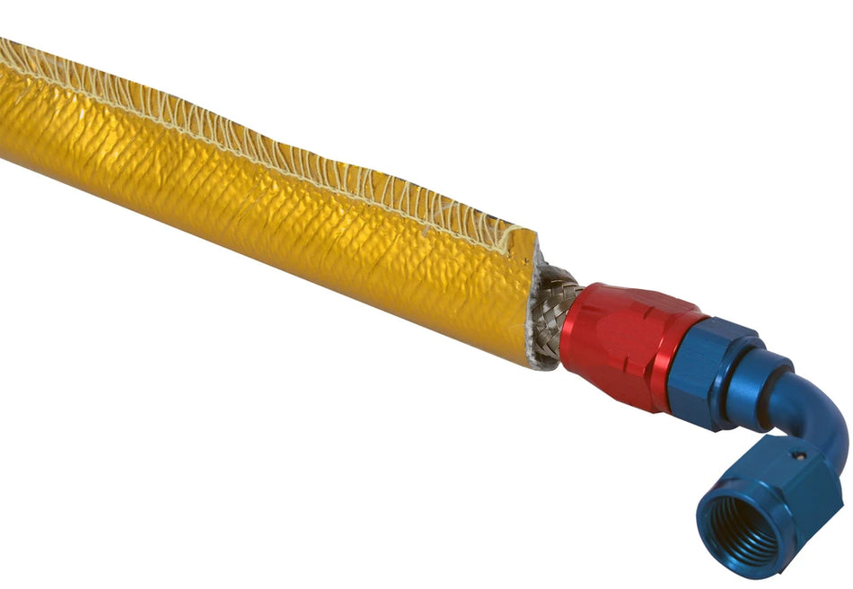 B-G Racing Gold Heat Shield Sleeve (Sewn) 1m Length x 30mm Internal Diameter