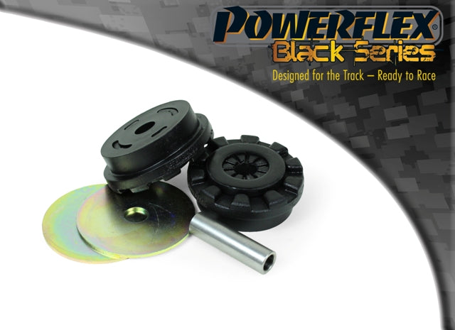 Powerflex Lower Engine Mount Large Bush 25mm Oval Bracket for Ford Fiesta Mk6 inc ST (2002-2008) in Black