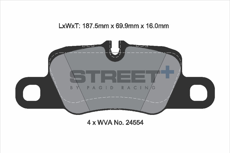 PAGID STREET+ Rear Axle Set for PORSCHE PANAMERA Sport Turismo (971) 2.9 4 (97CBY1, 97CBI1) 05/17