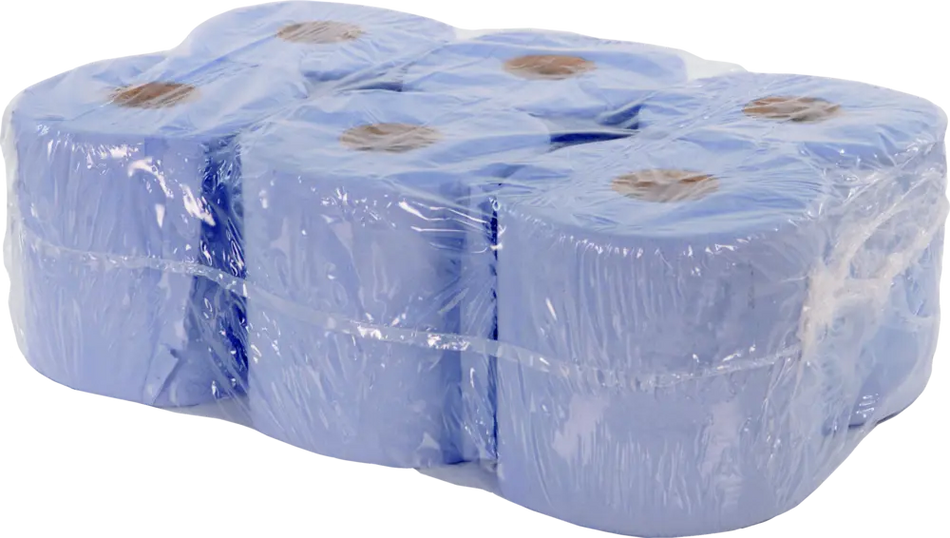 B-G Racing Blue Paper Towel Roll (x 6) 2 Ply - 19cm x 19cm - 400 Sheets