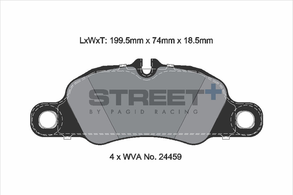 PAGID STREET+ Front Axle Set for PORSCHE 718 BOXSTER (982) 2.0 (982320, 982321) 04/16