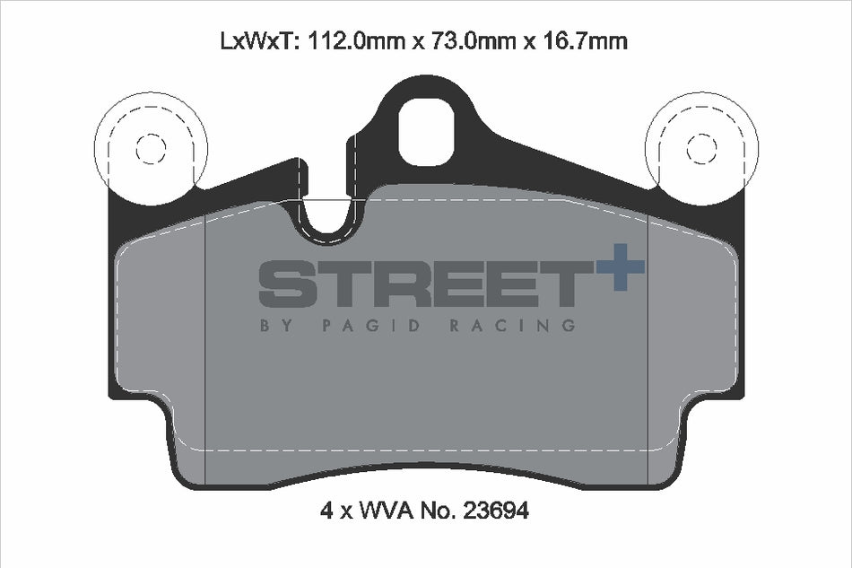 PAGID STREET+ Rear Axle Set for AUDI Q7 (4LB) 3.0 TDI quattro 06/09→05/12