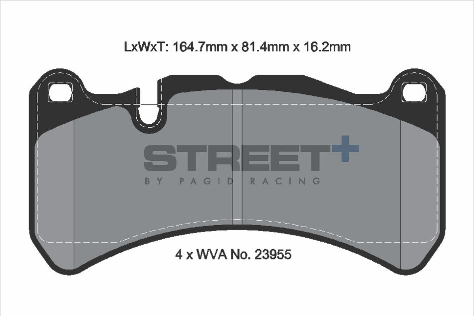 PAGID STREET+ Front Axle Set for MASERATI GRAN TURISMO 4.7 S 08/08→12/12