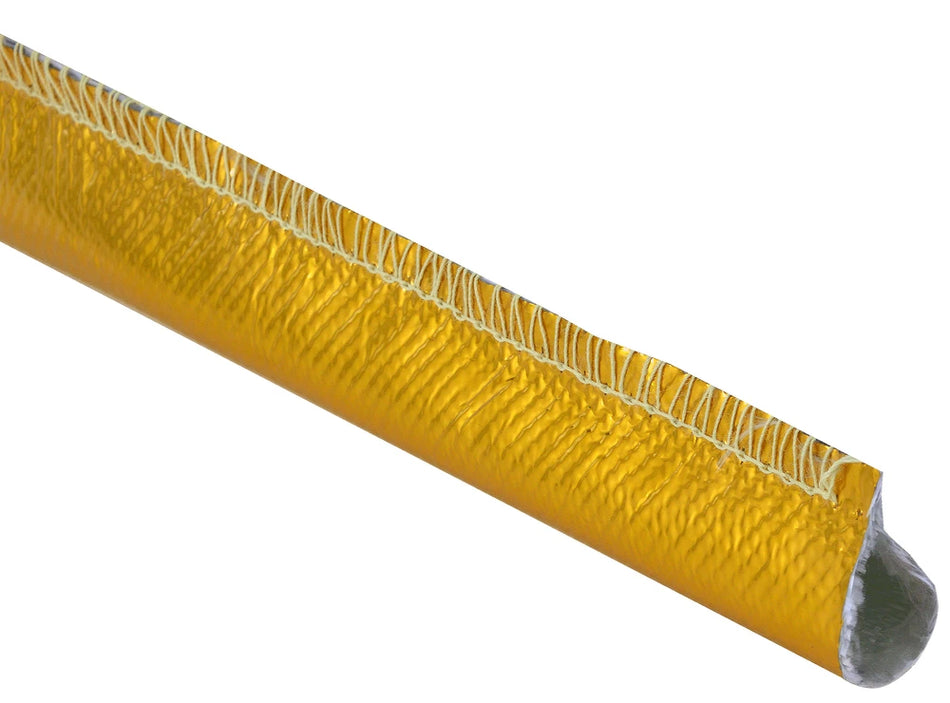 B-G Racing Gold Heat Shield Sleeve (Sewn) 1m Length x 15mm Internal Diameter