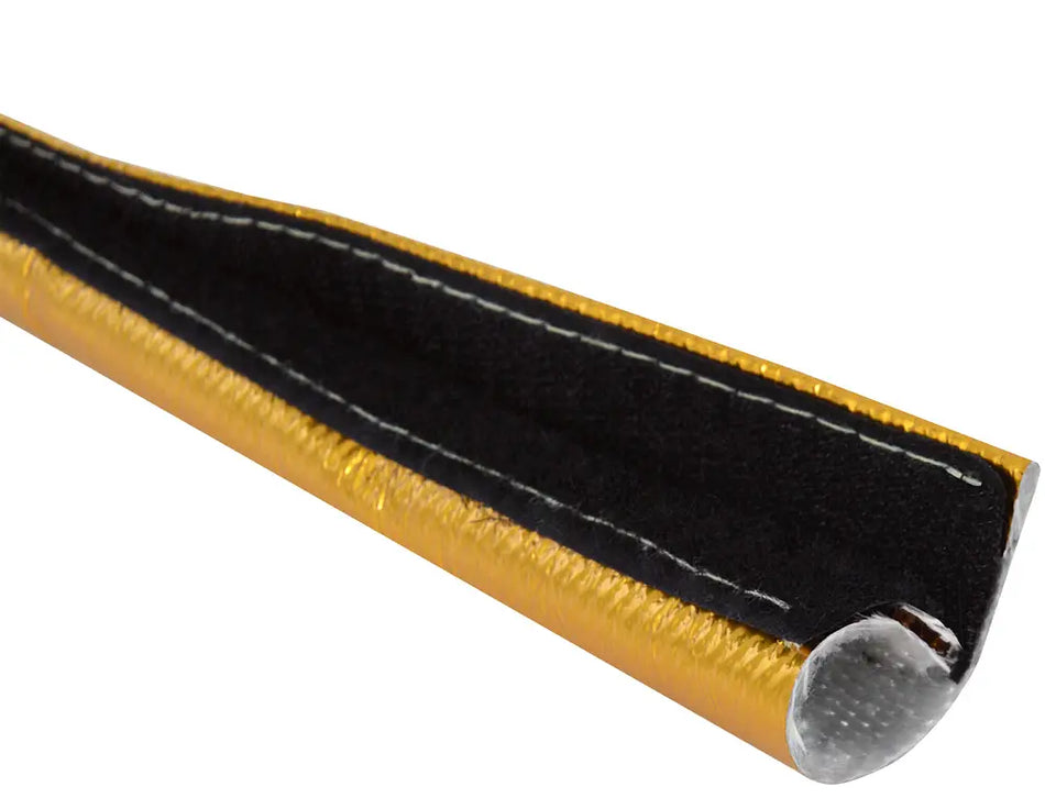 B-G Racing Gold Heat Shield Sleeve (Hook & Loop) 1m Length x 35mm Internal Diameter