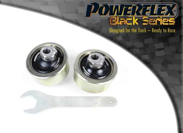 Powerflex Front Wishbone Rear Bush Caster Adjustable for Fiat Punto Grande (2005 - 2009) in Black