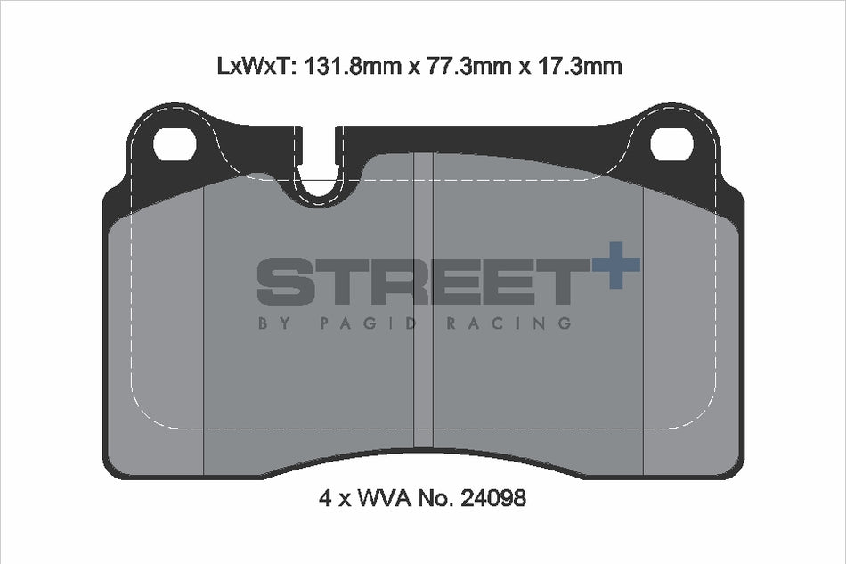 PAGID STREET+ Front Axle Set for VW TOUAREG (7LA, 7L6, 7L7) 3.0 TDI 04/06→05/10