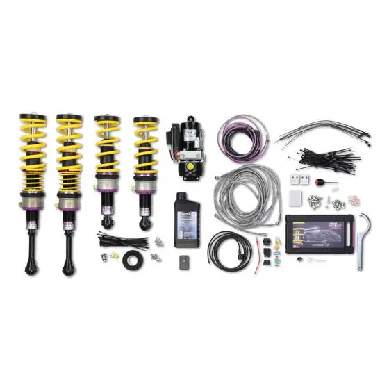 KW Coilover Kit V3 with Hydraulic Lift System for AUDI A5; (B8) FA 25-50mm RA 20-45mm (35210473)