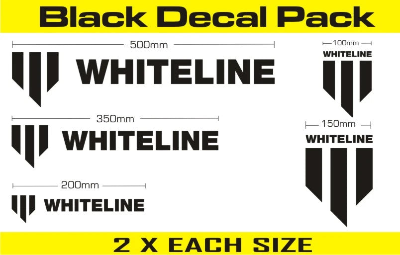 Whiteline Performance Whiteline Performance Decal Kits - Black for MERCHANDISE DECALS