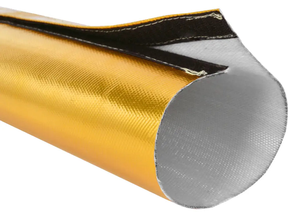 B-G Racing Gold Heat Shield Sleeve (Hook & Loop) 1m Length x 102mm Internal Diameter