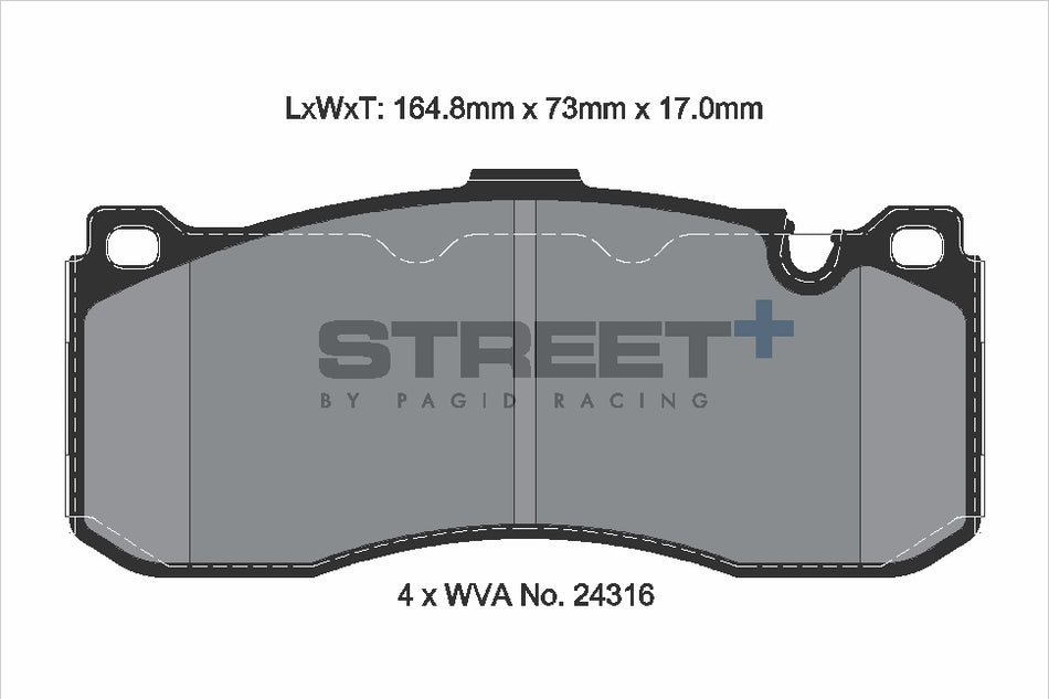 PAGID STREET+ Front Axle Set for BMW 3 Coupe (E92) 320 i 03/07→12/13
