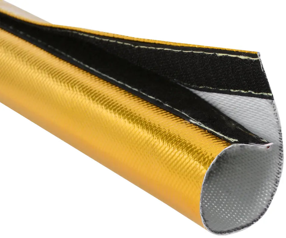 B-G Racing Gold Heat Shield Sleeve (Hook & Loop) 1m Length x 50mm Internal Diameter