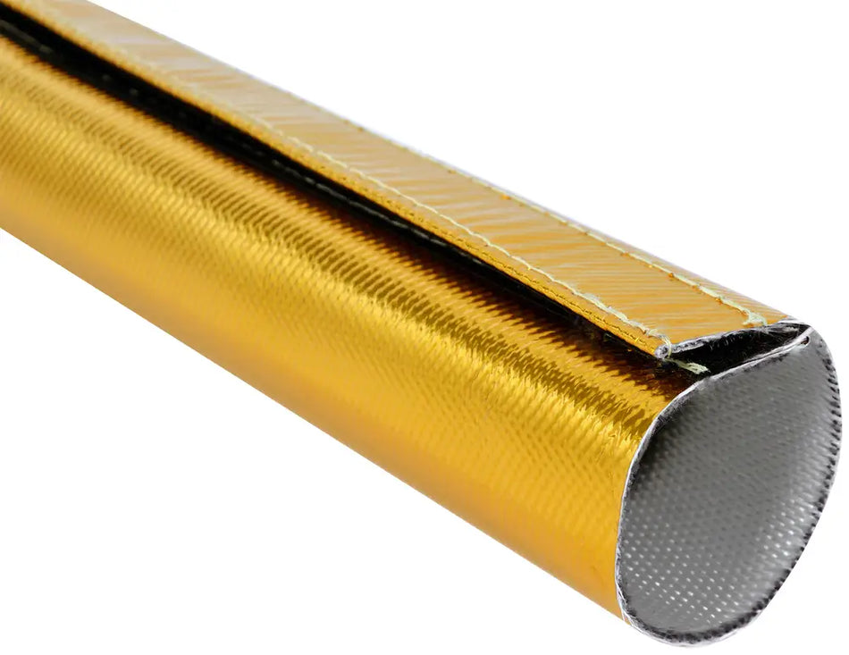 B-G Racing Gold Heat Shield Sleeve (Hook & Loop) 1m Length x 50mm Internal Diameter