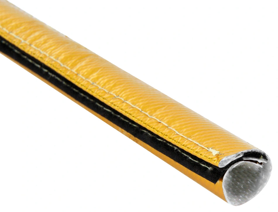 B-G Racing Gold Heat Shield Sleeve (Hook & Loop) 1m Length x 15mm Internal Diameter