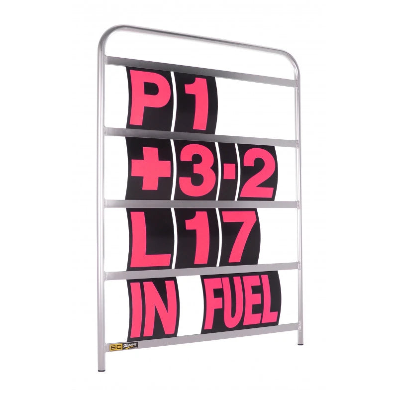 B-G Racing Standard Pit Board Number Set - Hi Vis Pink