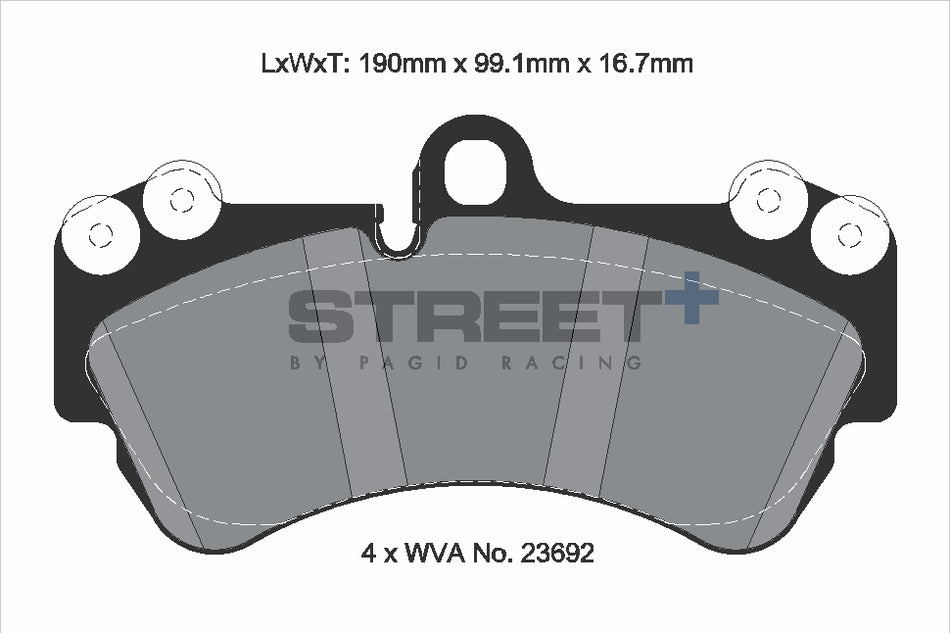PAGID STREET+ Front Axle Set for MERCEDES-BENZ G-CLASS (W463) G 500 (463.234, 463.239) 06/15