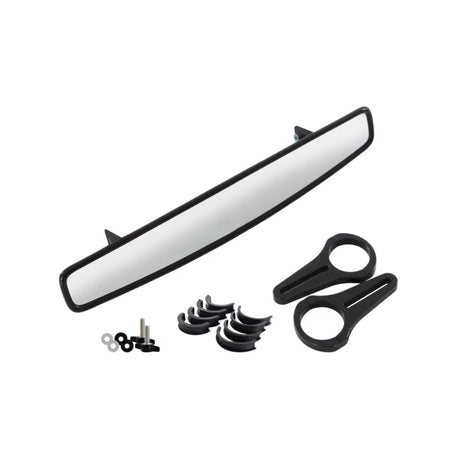 B-G Racing 17" Wide Angle Rear View Mirror With Extended 1.75" Brackets