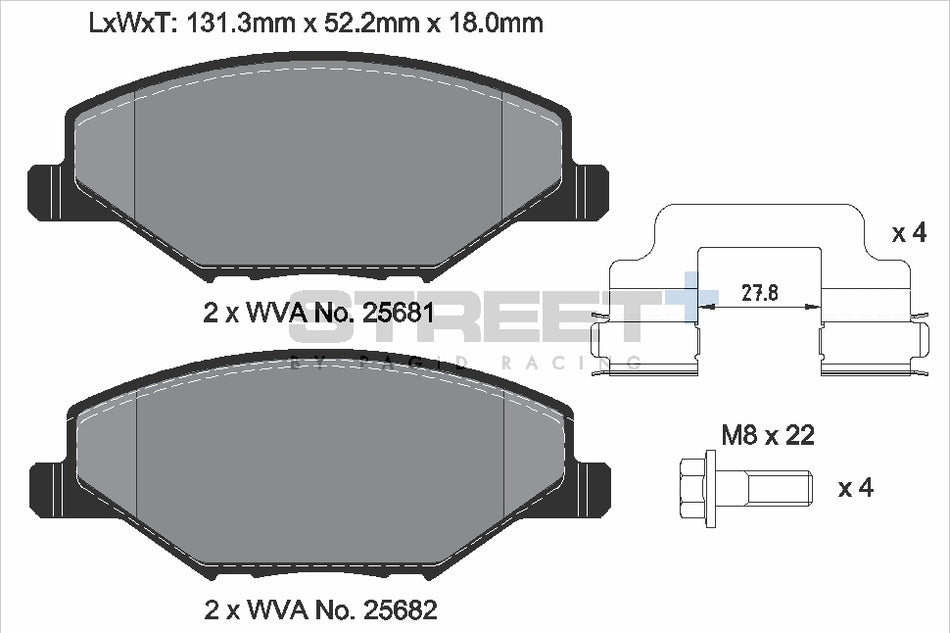 PAGID STREET+ Front Axle Set for VW POLO V (6R1, 6C1) 1.5 TDI GT 09/15→06/19