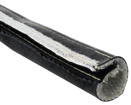 B-G Racing Black Silicone Fire Wrap (Hook & Loop) 1m Length x 15mm Internal Diameter