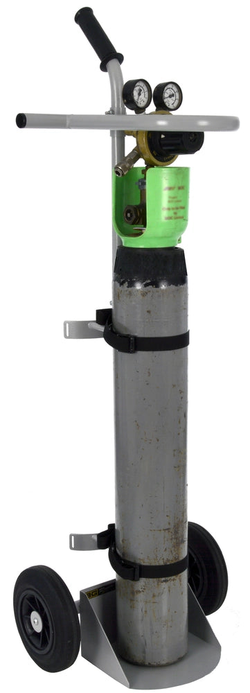 B-G Racing Single Air/Gas Bottle Trolley - Powder Coated