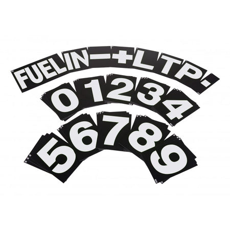 B-G Racing Standard Pit Board Number Set - White