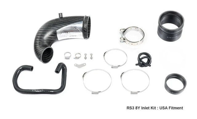 Eventuri NON USA : Audi RS3 / TTRS Gen 2 8V 8Y LHD, RSQ3 & VZ5 Carbon turbo inlet with No Flange