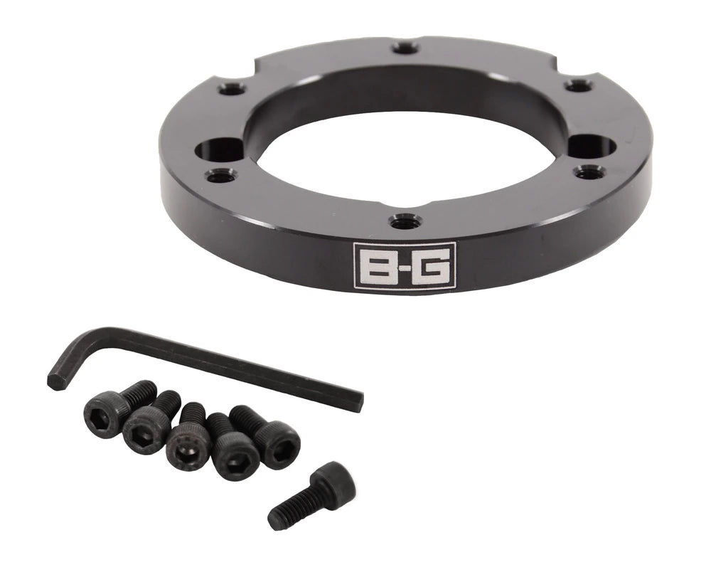 B-G Racing Steering Wheel 15mm Eccentric Spacer 6x70mm Pcd - 10mm Offset (With Screws)