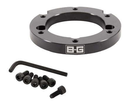 B-G Racing Steering Wheel 15mm Eccentric Spacer 6x70mm Pcd - 10mm Offset (With Screws)