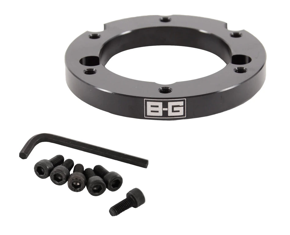 B-G Racing Steering Wheel 15mm Eccentric Spacer 6x70mm Pcd - 10mm Offset (With Screws)