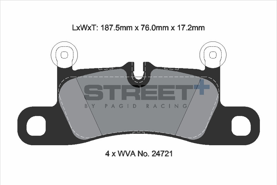 PAGID STREET+ Rear Axle Set for VW TOUAREG (7P5, 7P6) 3.0 V6 TSI 01/15→03/18