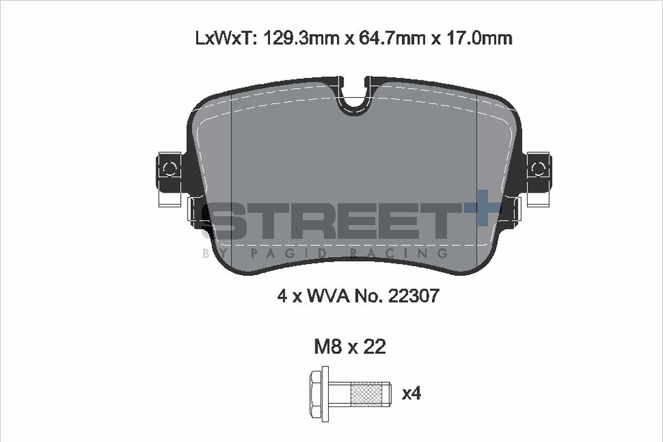 PAGID STREET+ Rear Axle Set for AUDI A6 Allroad C8 (4AH) 45 TDI Mild Hybrid quattro 11/18