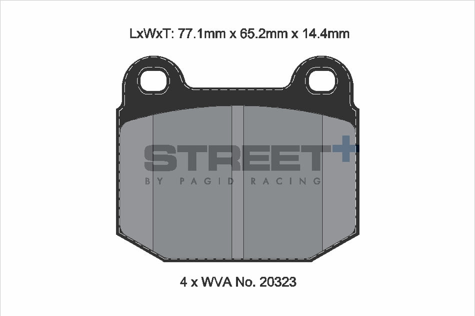 PAGID STREET+ Front Axle Set for LOTUS ELISE 1.8 01/04